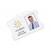 Red Single-Sided ID Card Holder (86mm x 54mm Landscape)